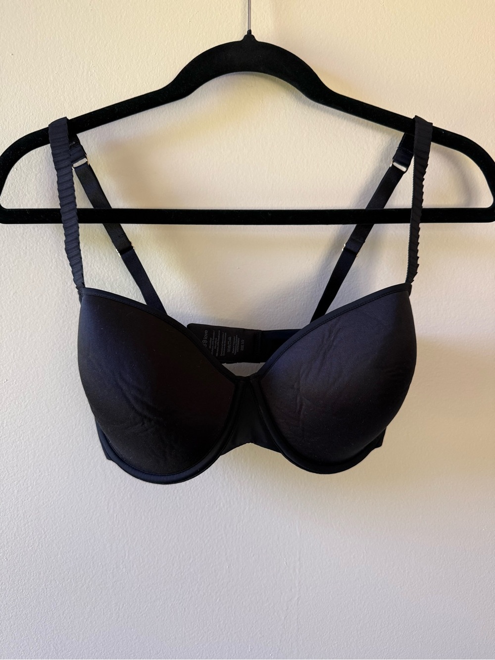 ThirdLove Black Smooth T-Shirt Bra with Adjustable Straps